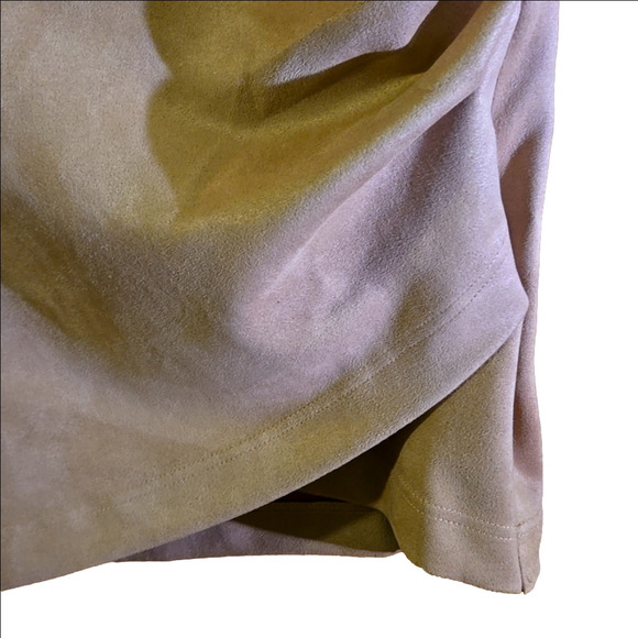 Dressin Mini Skirt Ruche'd one side w/ Draped Asymmetrical Style. Women size L - Picture 3 of 13